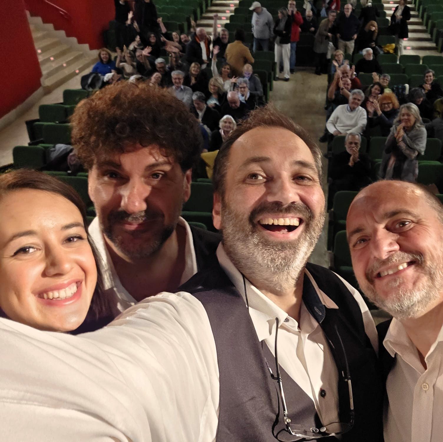 Selfie con il pubblico in sala